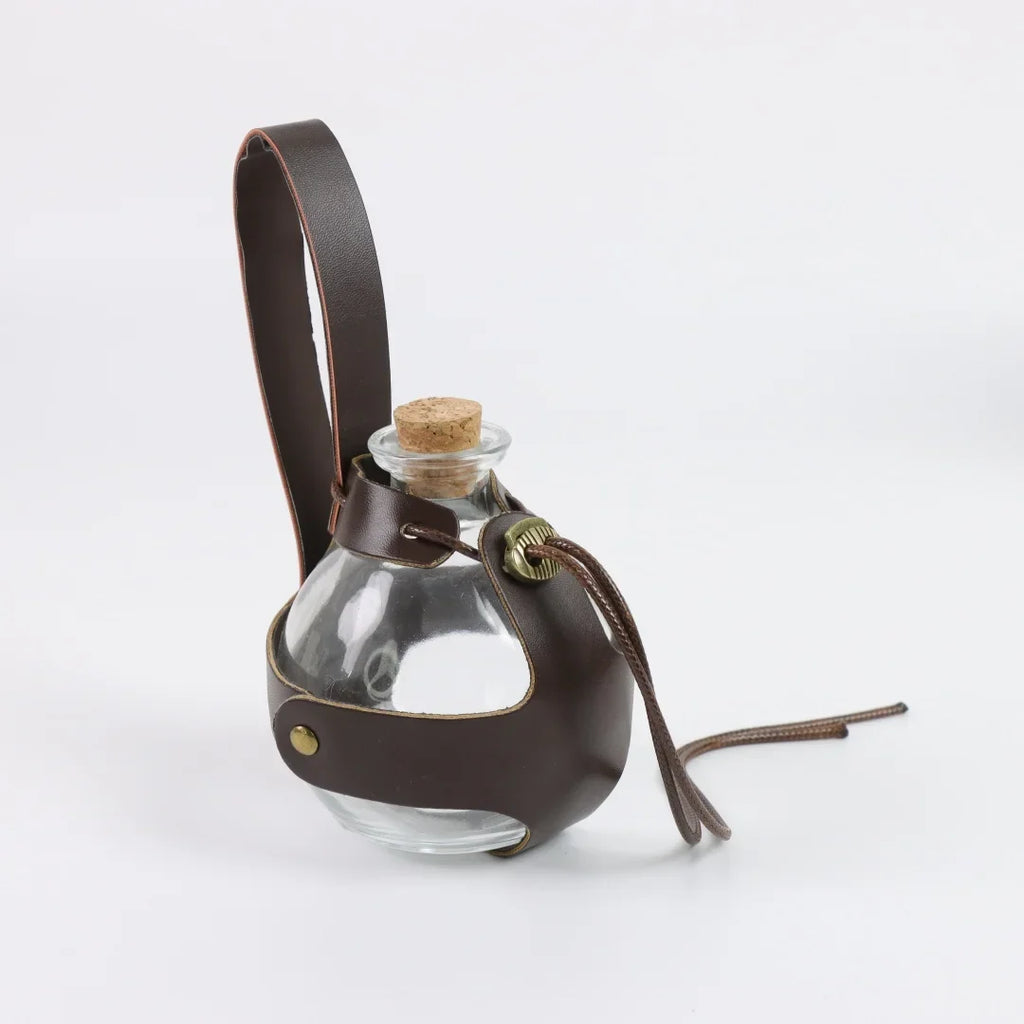 UYEE Elf Leather Bottle Carrier Clip-on Waist Vial Pouch Medieval