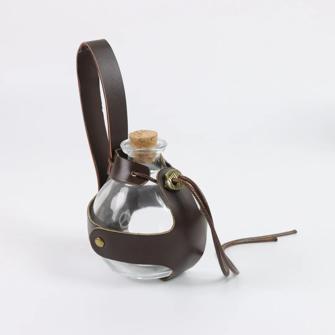 UYEE Elf Leather Bottle Carrier Clip-on Waist Vial Pouch Medieval