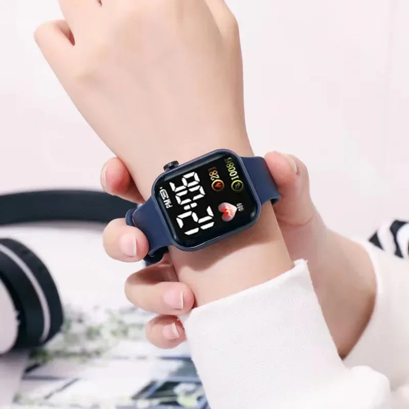 MOONBIFFY LED Digital Sports Watch – Waterproof Square Dial