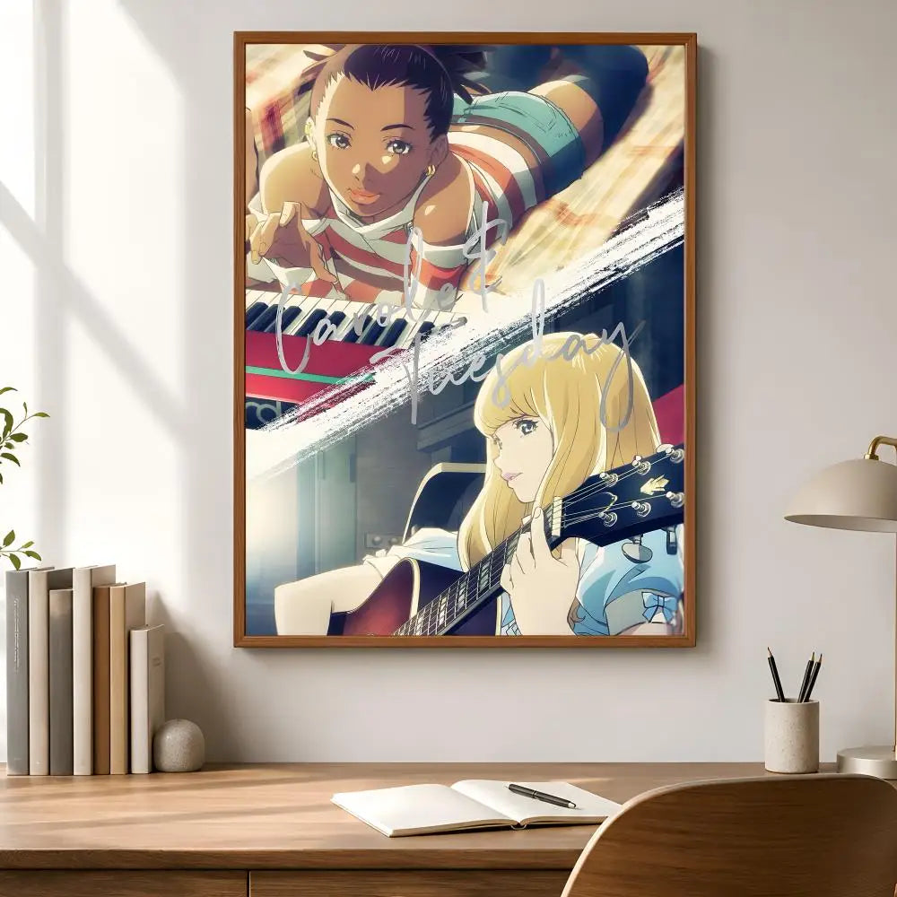 Carole & Tuesday Anime Poster – HD Waterproof PVC Wall Sticker