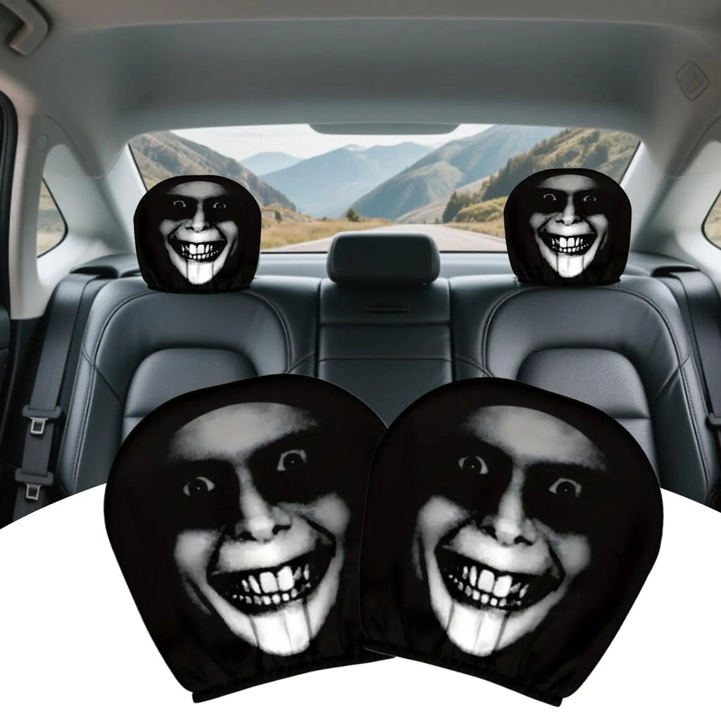 Car Head Rest Covers Halloween Seat Protector Funny Vehicle