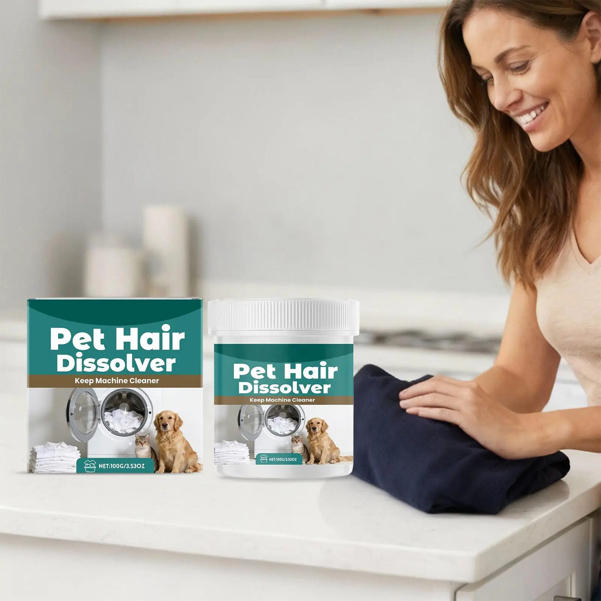 Pet Hair Dissolver Laundry Additive for Washing Machine | 100g