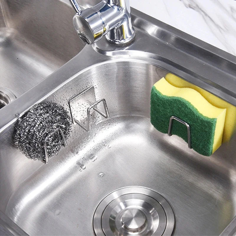 Stainless Steel No-Drill Sponge Holder & Sink Organizer