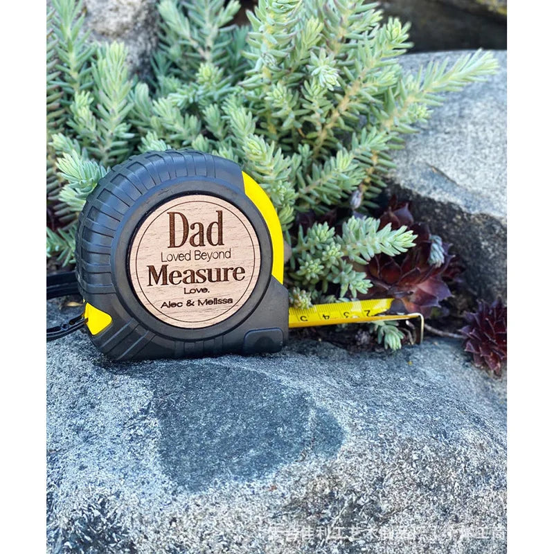 Father's Day Tape Measure No One Measures Up Wood Chip Engraved