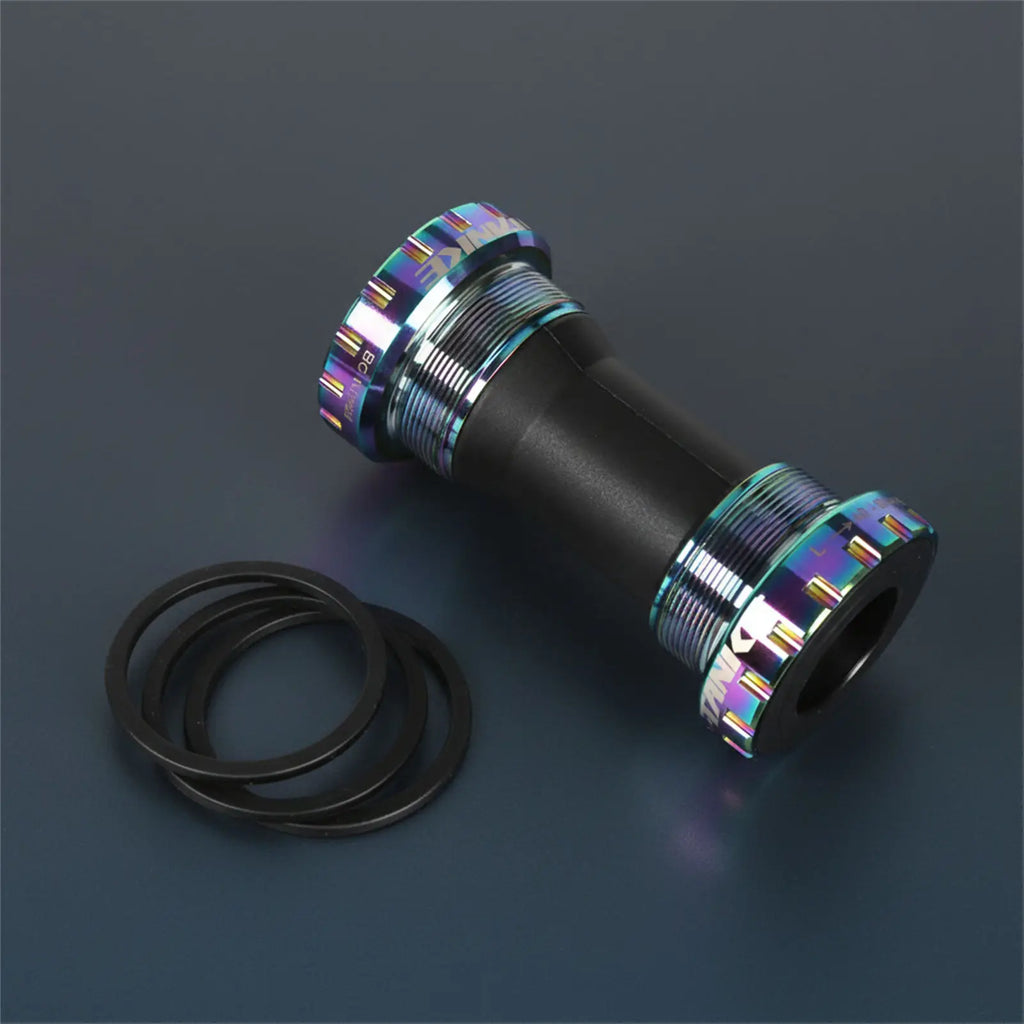 Bike Crankset BB Axle 68-73mm Sealed Bearing Rainbow Finish
