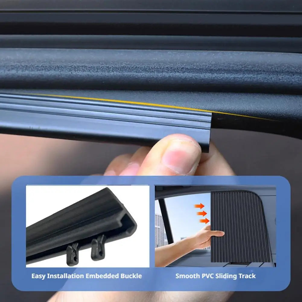 Car Side Window Sun Shade Curtains | UV Block Foldable Cover