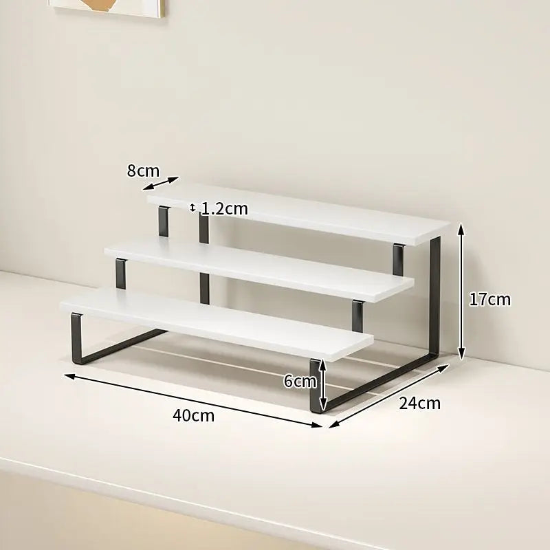 Solid Wood Desktop Ladder Shelf | Display & Storage Rack