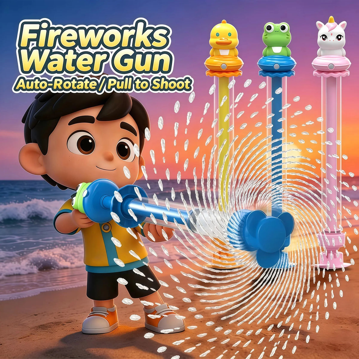 Kids Water Gun Toy – Summer Water Fight Pull Spray Pistol