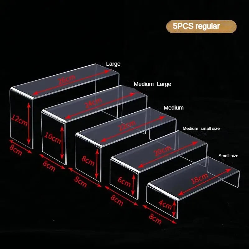 Acrylic U-Shaped Ladder Display Stand Set – 3pc & 5pc