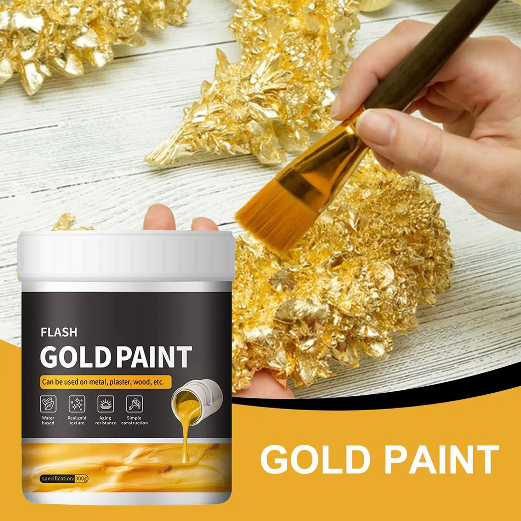 Liquid Gilding Gold Paint Foil Non-fading Goldleaf Metal Plaster Wood