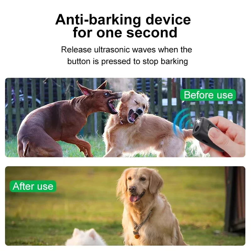 Mini Ultrasonic Dog Trainer & Bark Control Device with LED