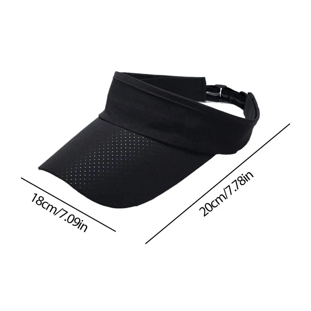 UV Sports Visor Hat – Unisex Adjustable Sun Cap for Golf & Running