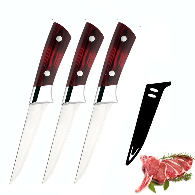 Stainless Steel Boning Knife Set – 1, 2 or 3-Piece Butcher
