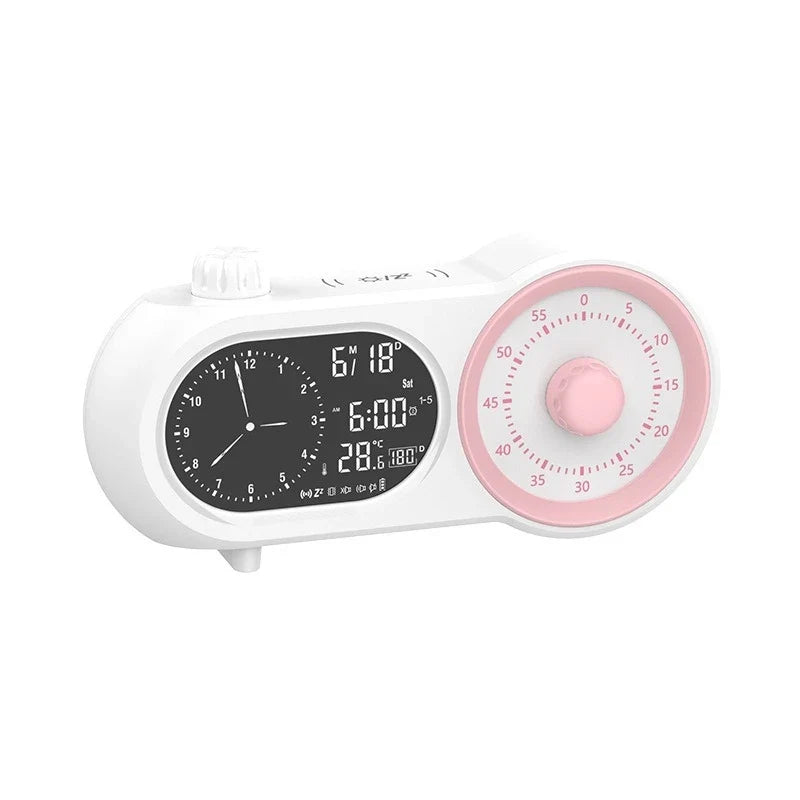Silent LED Alarm Clock with Temperature Display | Bedside Desk