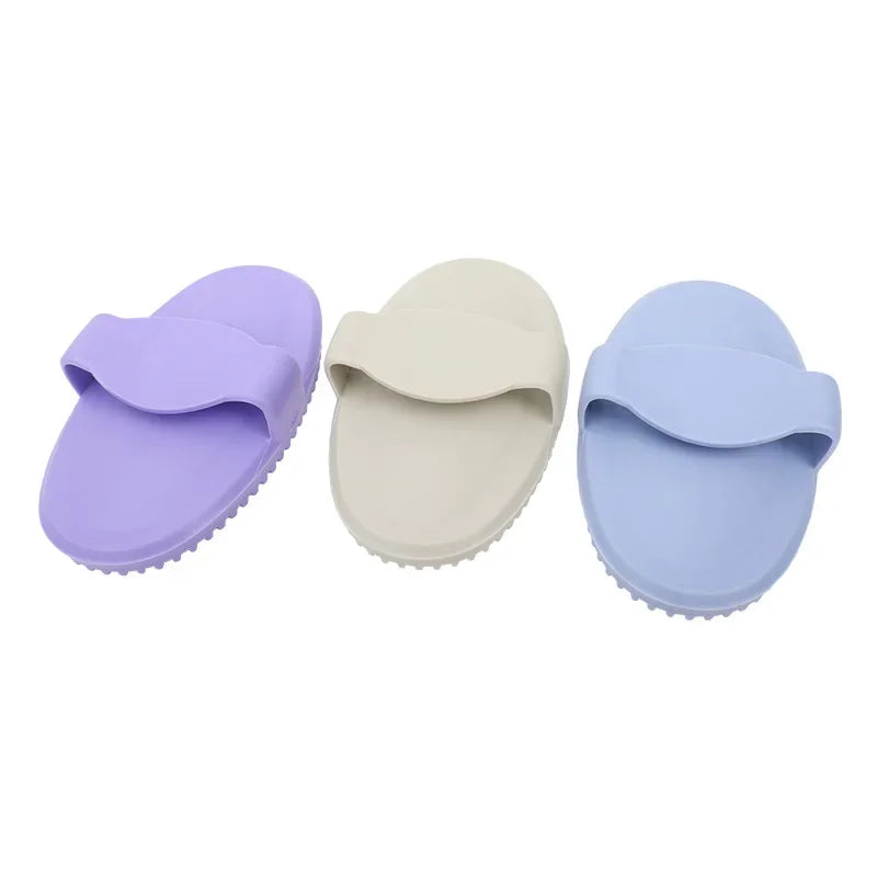 Dog & Cat Bath Brush – Rubber Bristle Massage Grooming Comb