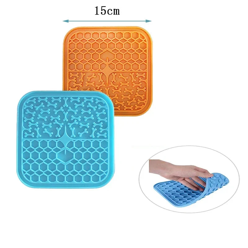 Silicone Licking Mat Dogs Slow Feeder Bowl Prevent Fast Eating Relief