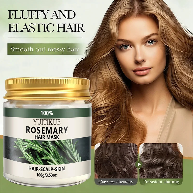 YUITIKUE Rosemary Hair Mask – Moisture, Frizz Control & Shine