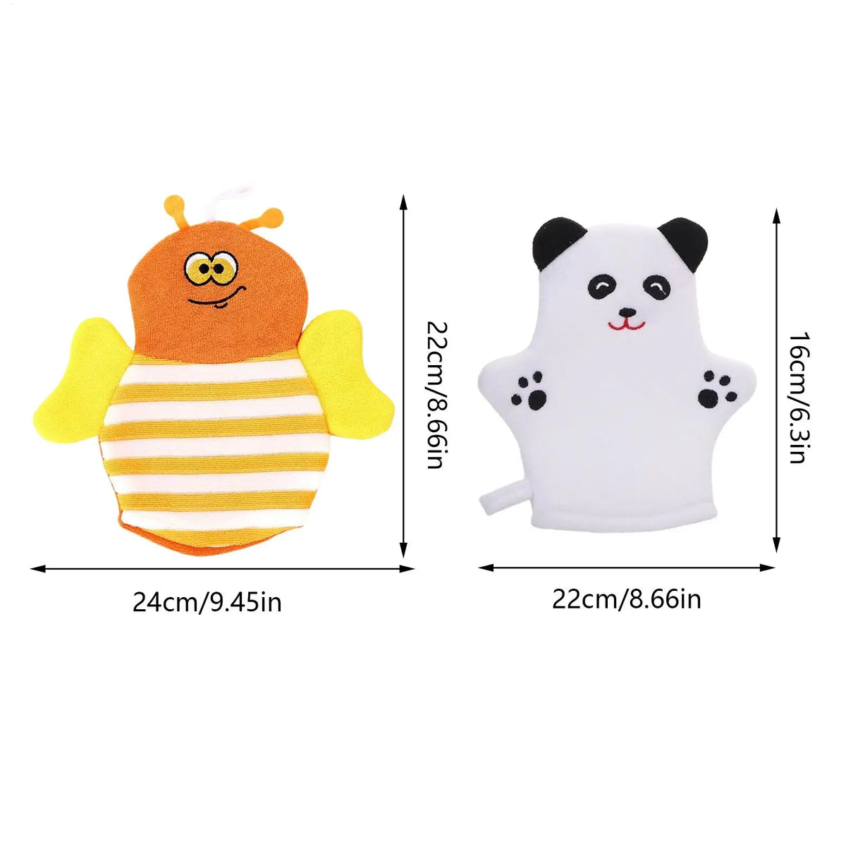 Baby & Adult Bath Shower Gloves Set of 5 – Soft Non-Slip