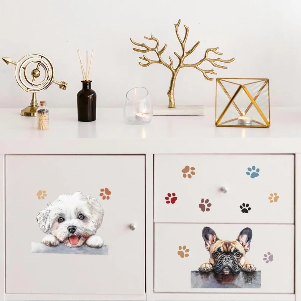 Dog Rub-On Transfer Decals for Furniture & Crafts – 3 Pcs