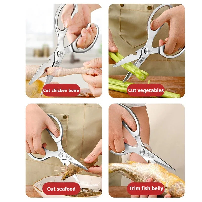 PLYS Serrated Kitchen Scissors – Stainless Steel Multi-Use Shears