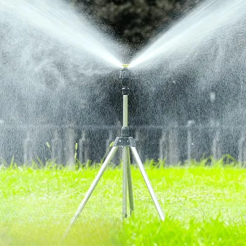 360° Rotary Garden Sprinkler – Telescopic Stainless Steel Tripod
