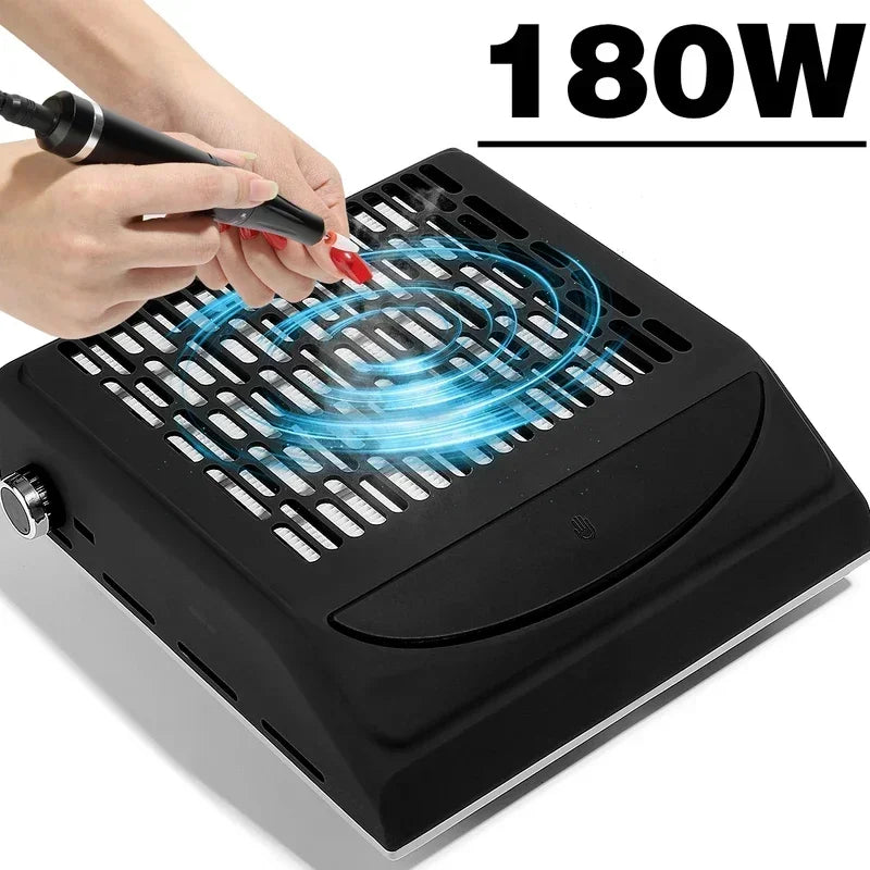 180W Professional Nail Dust Collector – 98% Dust Capture
