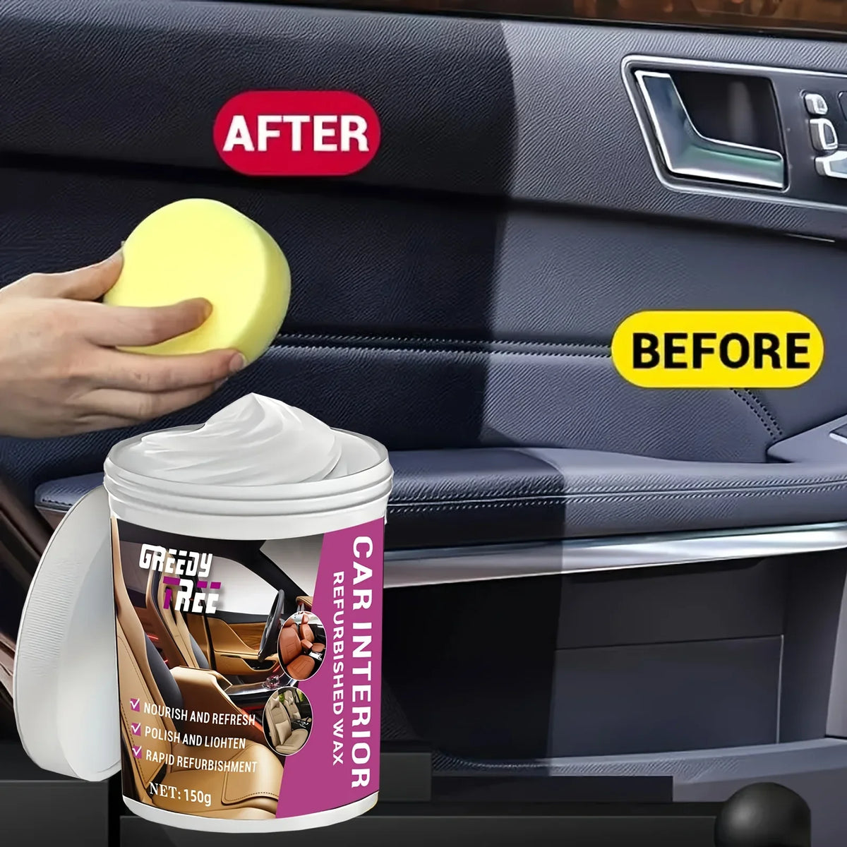 Car Interior Coating Paste – Dashboard & Seat Polish Cleaner