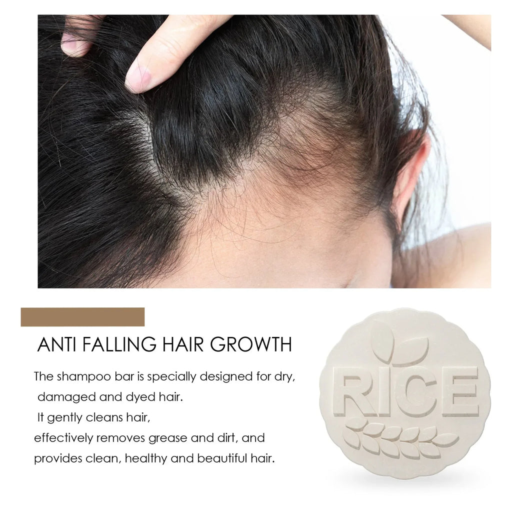 Rice Shampoo Bar – Anti Hair Loss, Nourishing & Strengthening