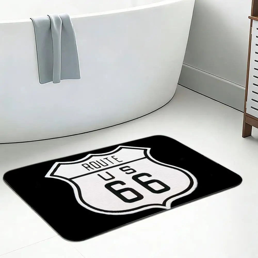 Route 66 Diatomite Bath Mat – Quick Dry & Anti-Slip Floor Mat