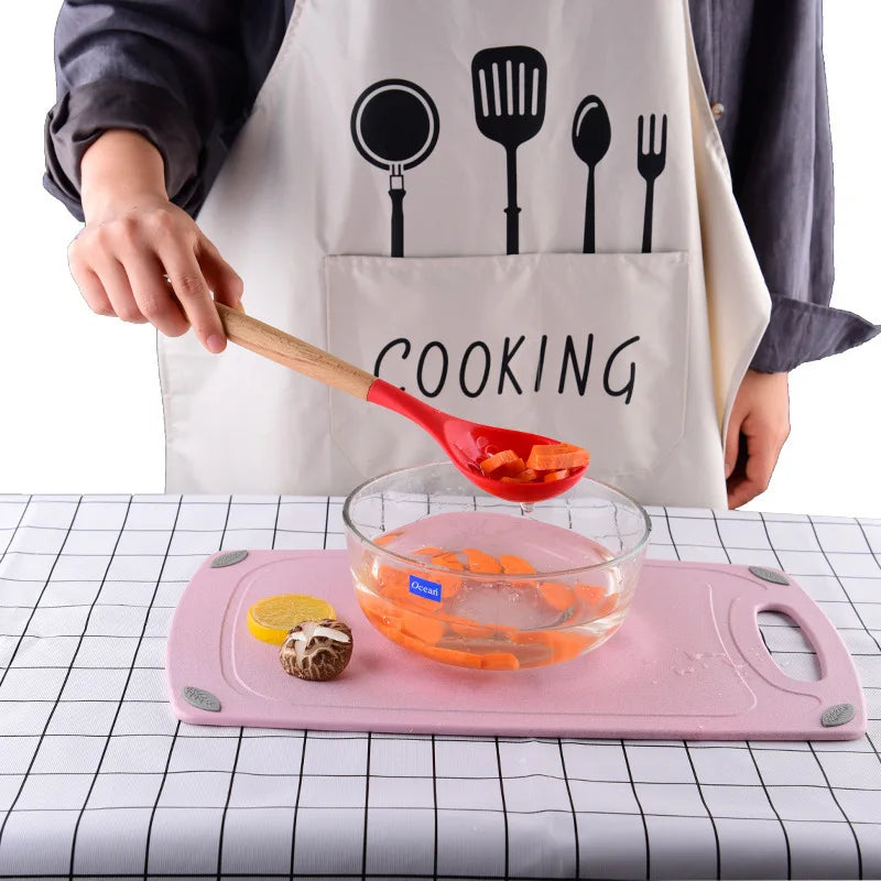 Silicone Skimmer Slotted Serving Spoon – Eco-Friendly Kitchen Tool