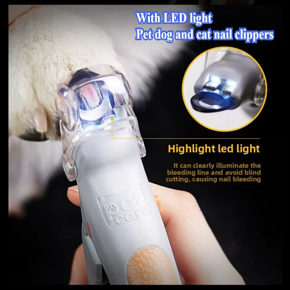 LED Pet Nail Clipper with Light – Dog & Cat Grooming Tool