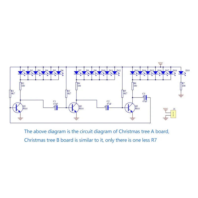 3D Christmas Tree DIY Soldering Kit – Flashing LED Lights