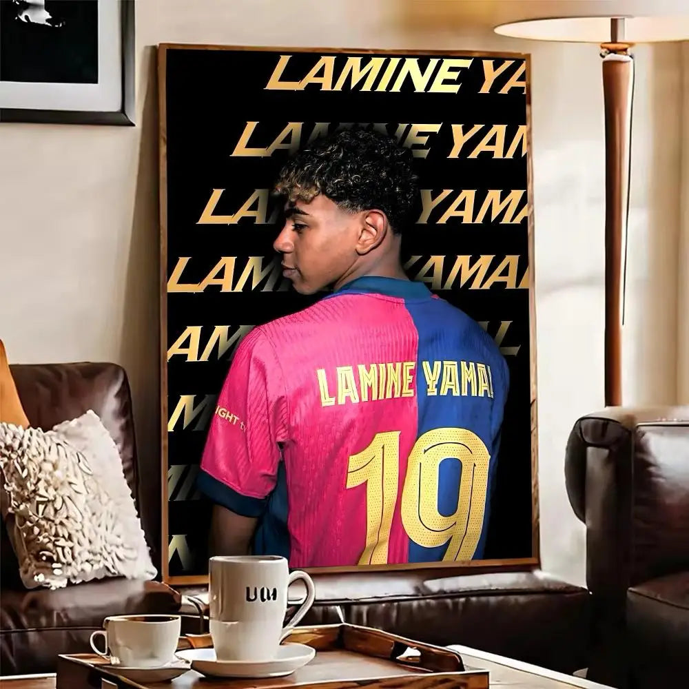 Lamine Yamal Football Star Canvas Wall Art Poster – Unframed