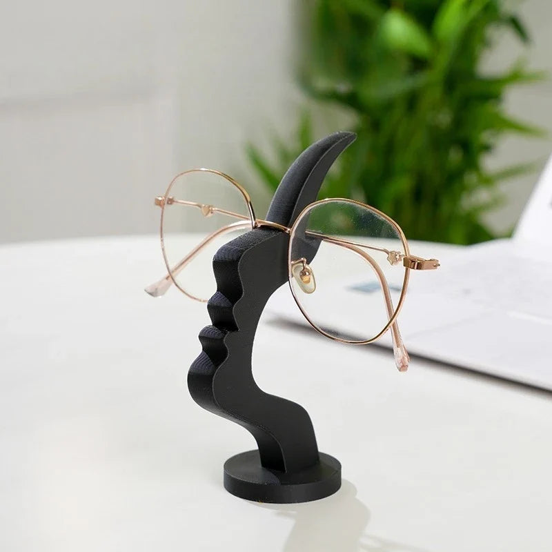 Face Shaped Eyeglass Holder | Desktop Glasses Stand Organizer