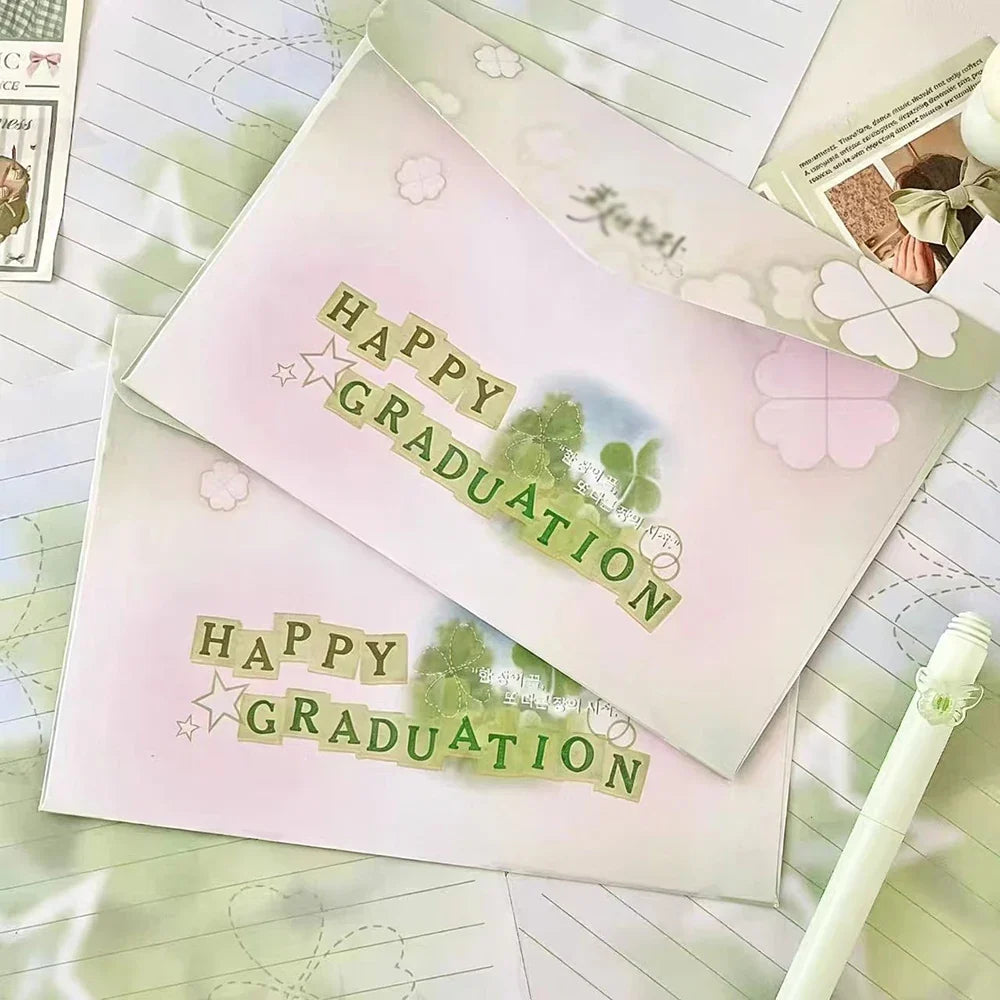Summer Farewell Envelope Letter Graduation Holiday Handwritten