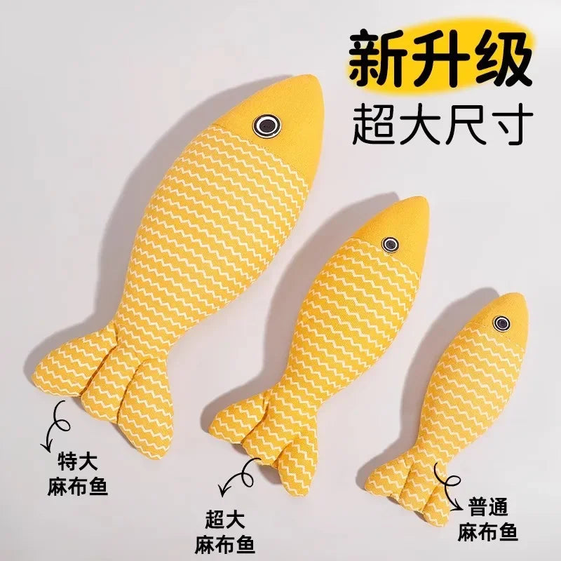 Interactive Catnip Fish Cat Toy – Teaser Stick & Chew Toy