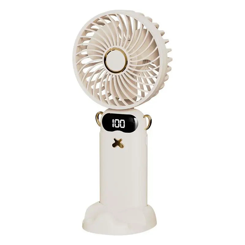 Portable Handheld Mini Fan 6 Speed 90 Foldable LED Digital Display