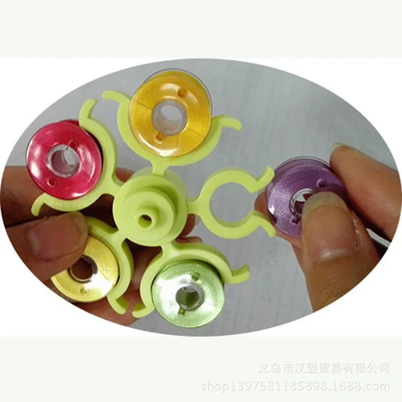 Rotary Bobbin Holder Tower Detachable Clips Thread Storage Rack