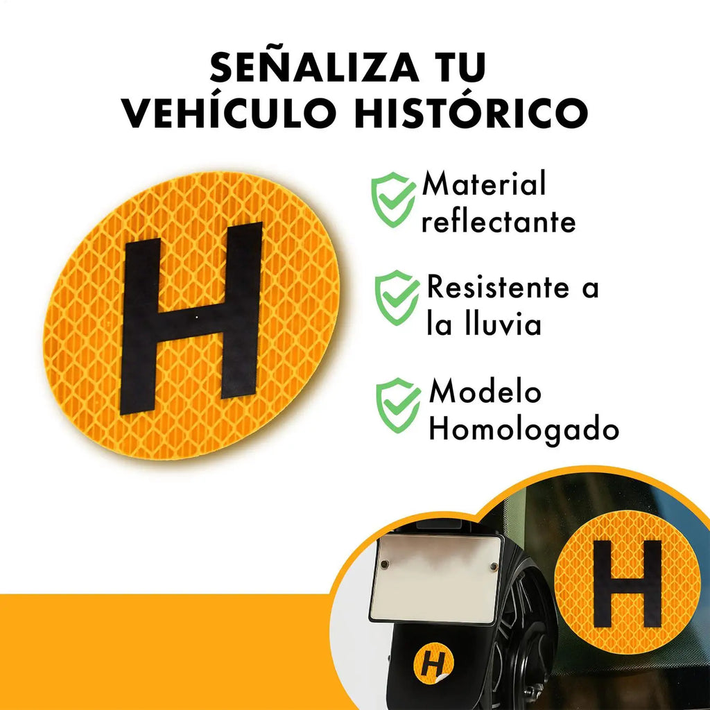 H Historical Vehicle 60mm Magnetic Sign Sticker | Waterproof
