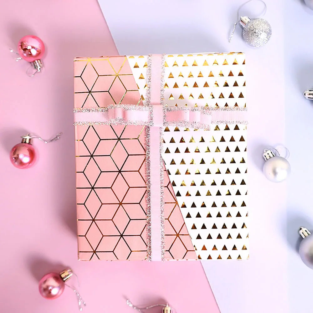 50x70cm Bronzing Wrapping Paper Gold Polka Dots Birthday Valentine's