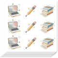 180 Cartoon Self-Adhesive Stickers – Planner, Party & Crafts