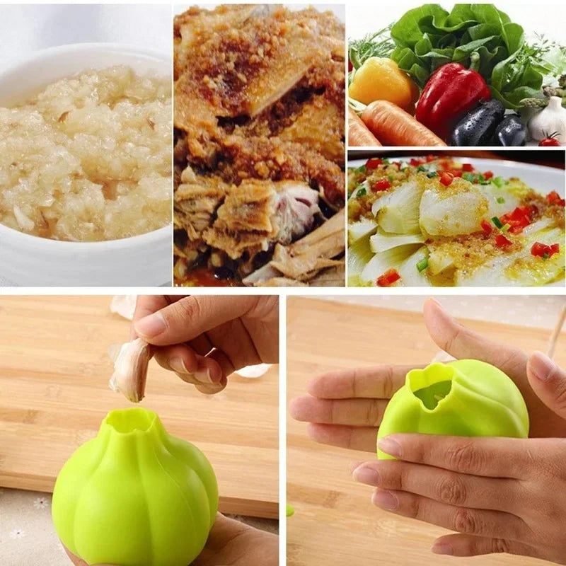 Silicone Garlic Peeler & Press Tool | Eco-Friendly Kitchen