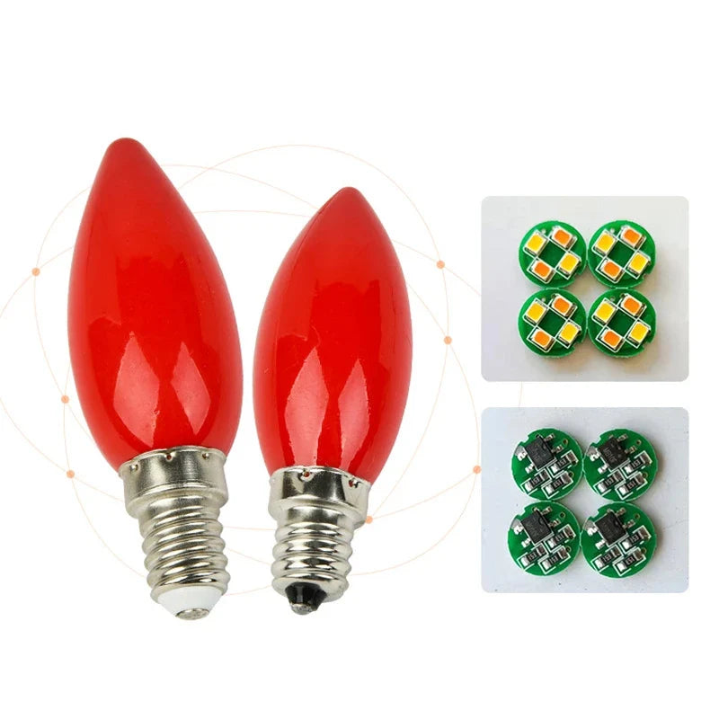 LED Altar Candle Bulb E12/E14 Red Temple Decorative Lamp