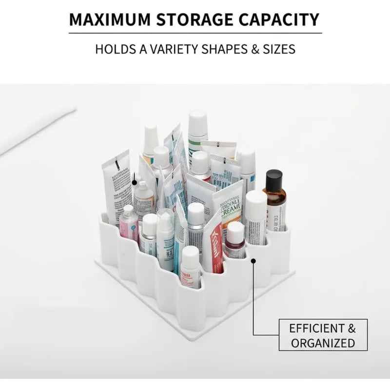 32-Grid Storage Box – Multi-Layer Organizer Rack with Labels
