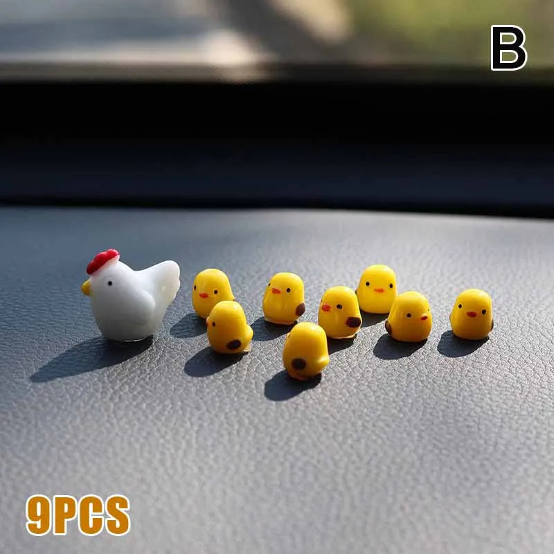Cute Mini Chicken Car Dashboard Ornament | Chick Decor