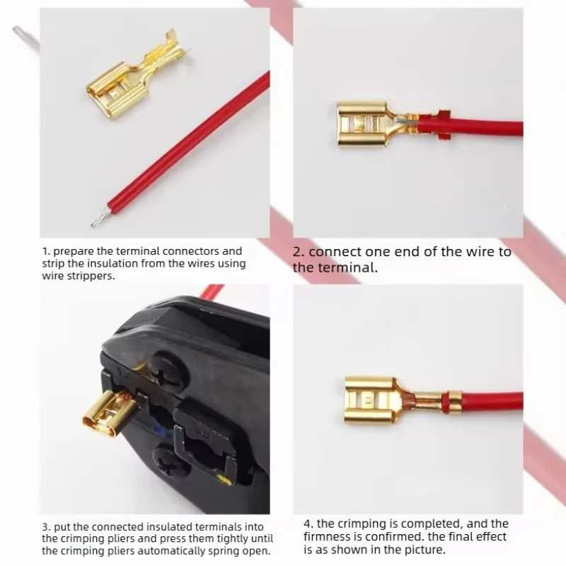 270PCS Insulated Crimp Terminal Kit – Spade Connectors 2.8–6.3mm