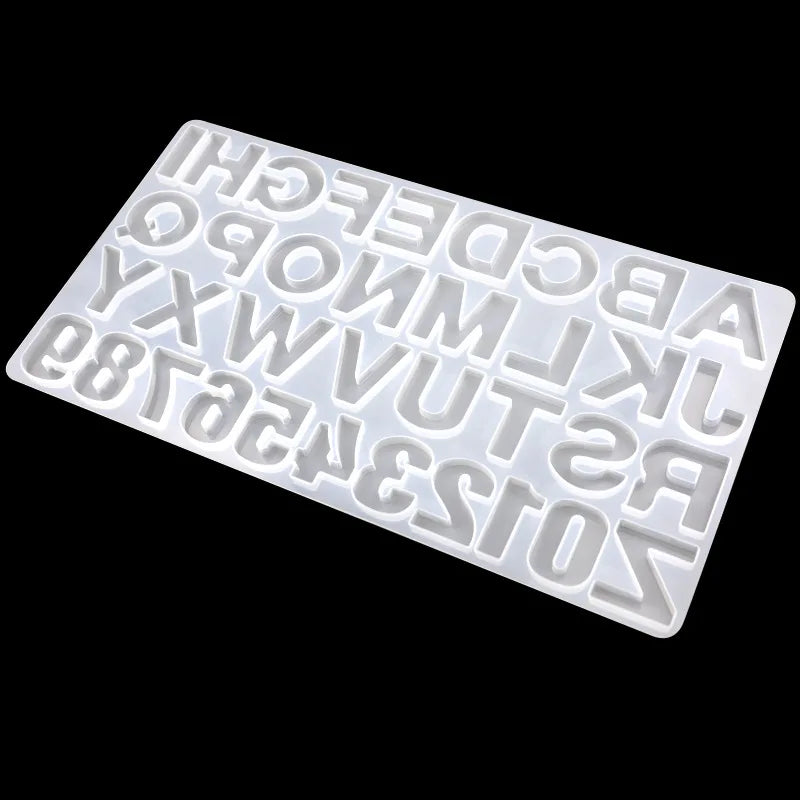 Alphabet & Number Silicone Mold – Epoxy Resin & Baking