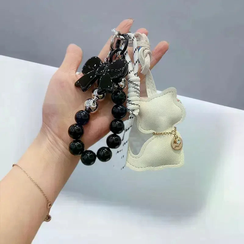 Black Cat Keychain Bag Charm Pendant | Cute Backpack Gift