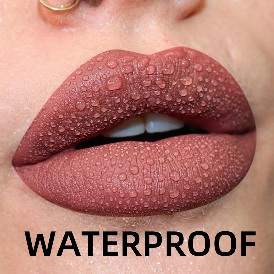 KAFURUX 20-Color Velvet Matte Liquid Lipstick – Waterproof