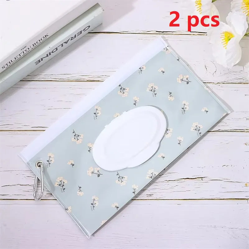 5-Pack Portable Baby Wet Wipe Pouch Reusable Refillable Case